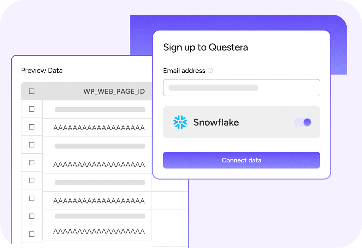 Connect & Import Data, not signup