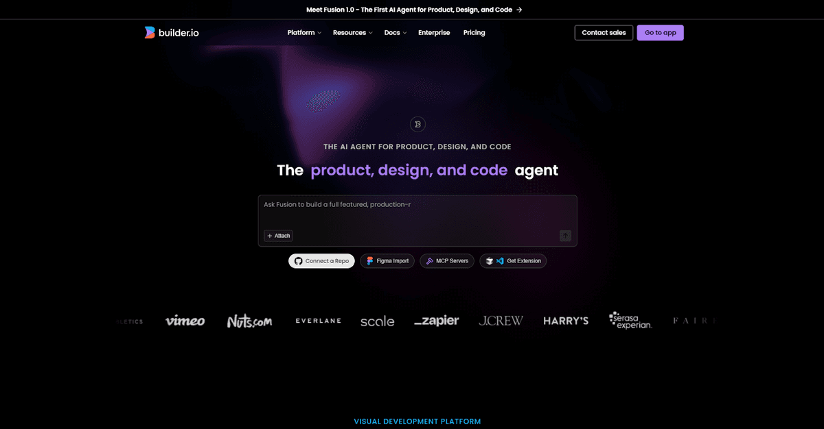 Builder.io – Best for Frontend-First MVPs