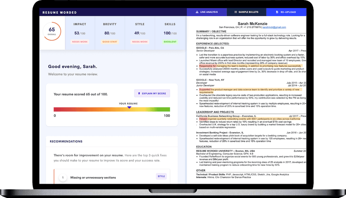 AI Resume Feedback Tool