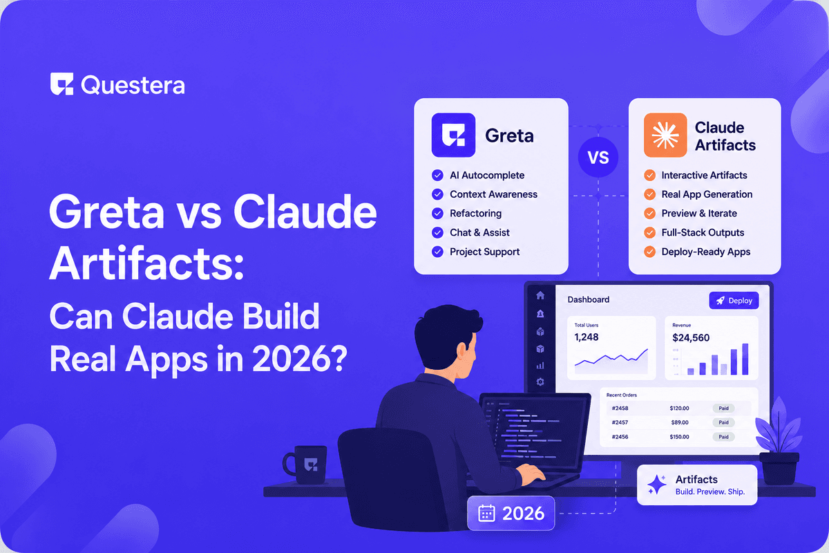 Greta vs Claude Artifacts — full SaaS app builder vs in-chat prototyping