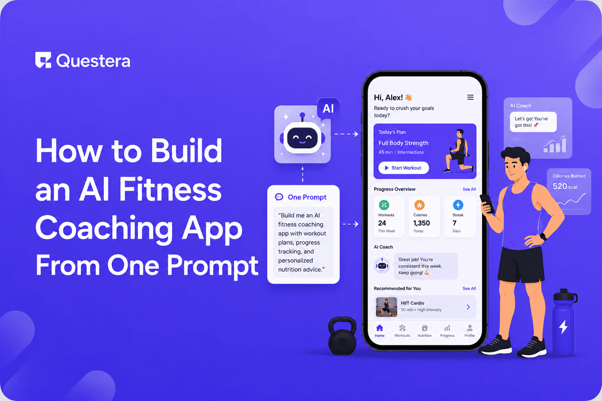 Build AI fitness coaching app from one prompt — workout plans, progress tracking, AI form feedback
