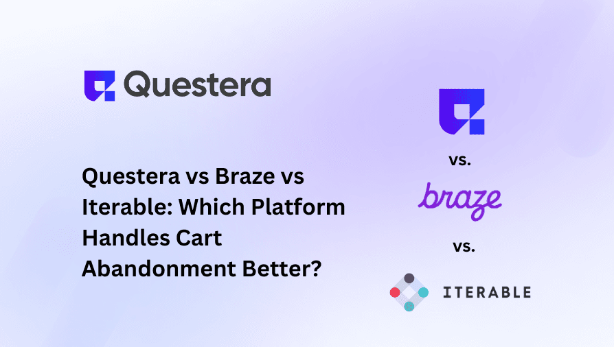 Questera vs Braze vs Iterable: Best Cart Abandonment Platform