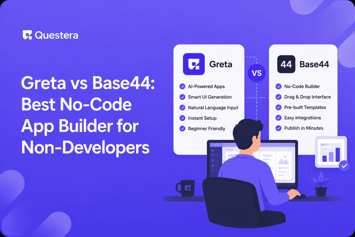 Greta vs Base44 no-code AI app builder comparison for non-developers in 2026
