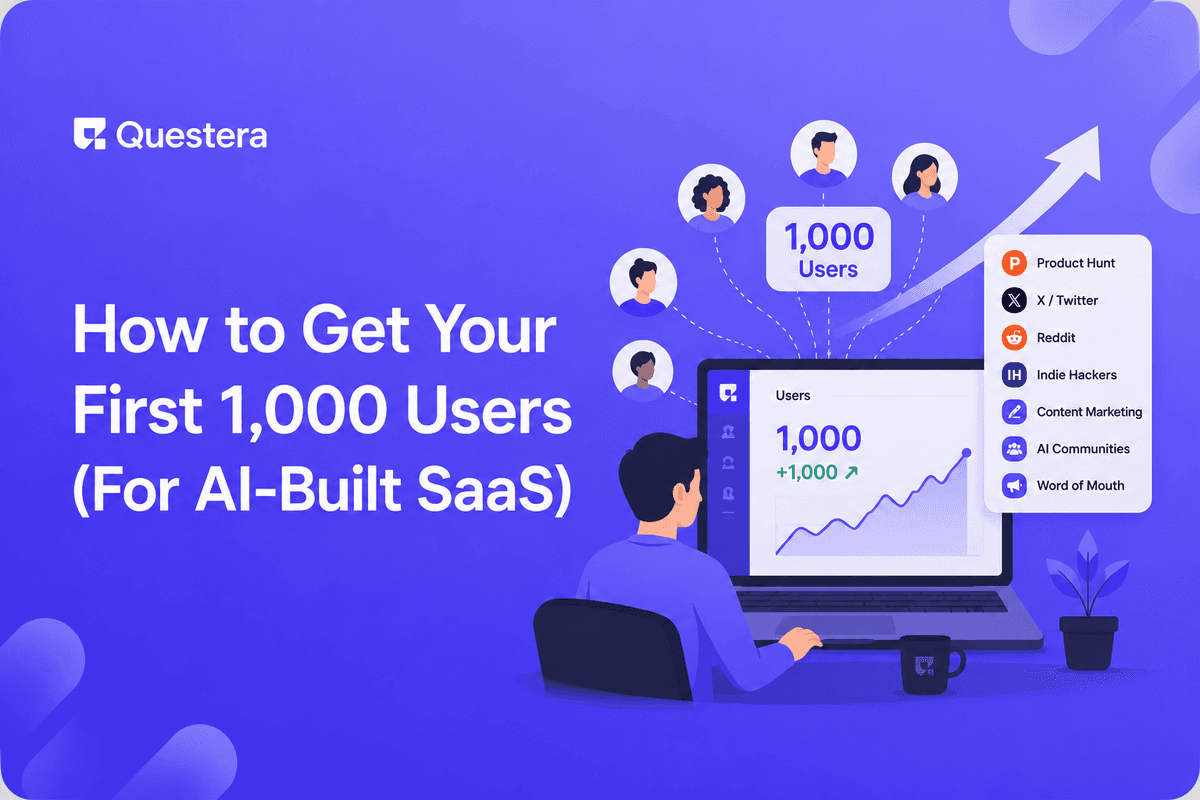 First 1000 users for AI-built SaaS — channels, tactics, conversion funnel