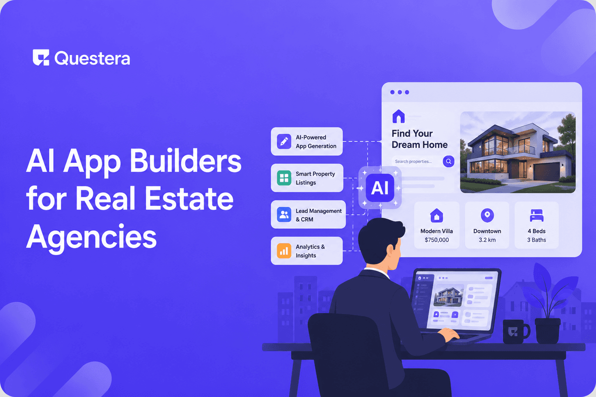 AI app builders for real estate agencies — listing portals, CRM, lead routing, transaction management