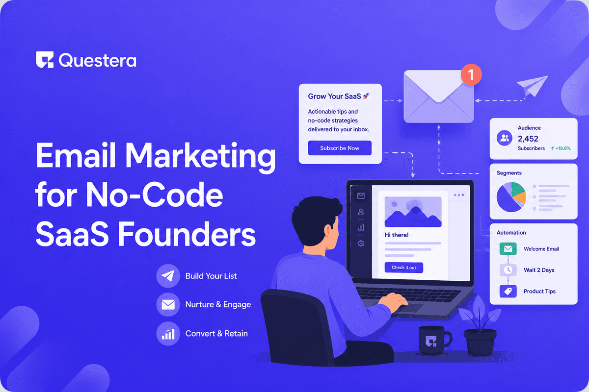 Email marketing for no-code SaaS founders — stack and flows