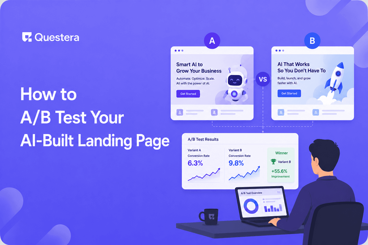 A/B test AI-built landing page — what to test, sample size, tools
