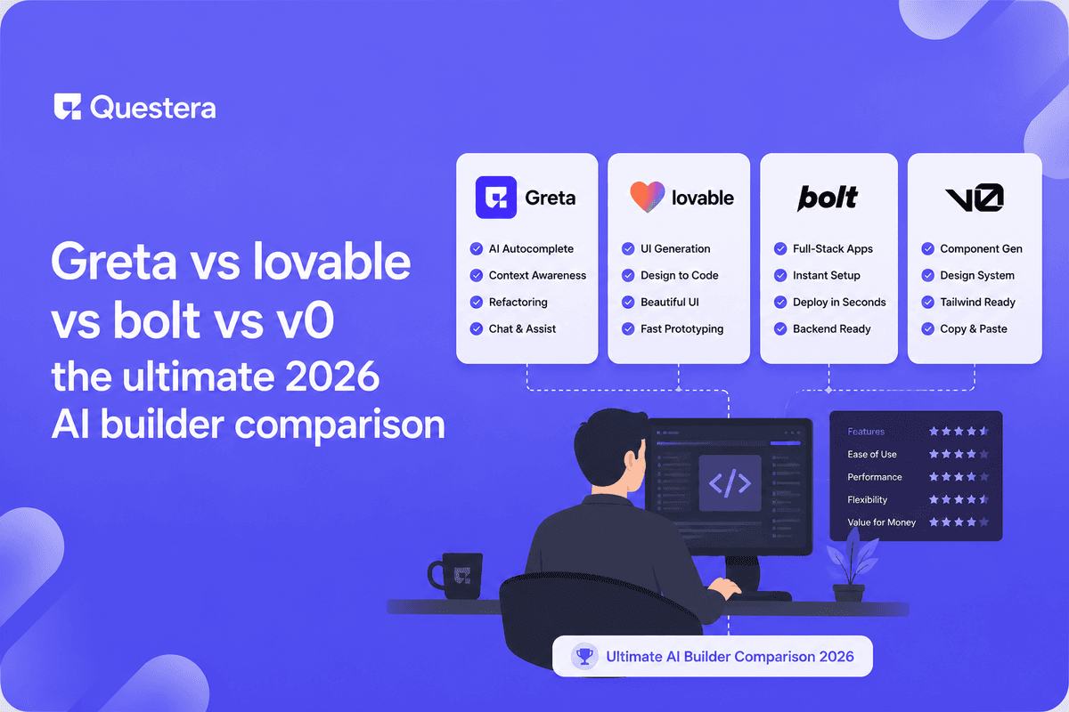 Greta vs Lovable vs Bolt vs v0 comparison 2026