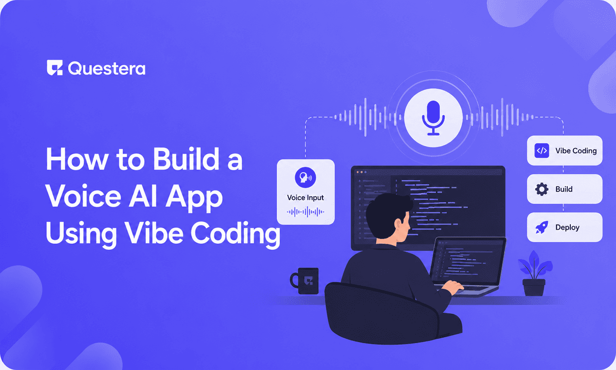 Build a voice AI app using vibe coding showing speech input and AI response flow
