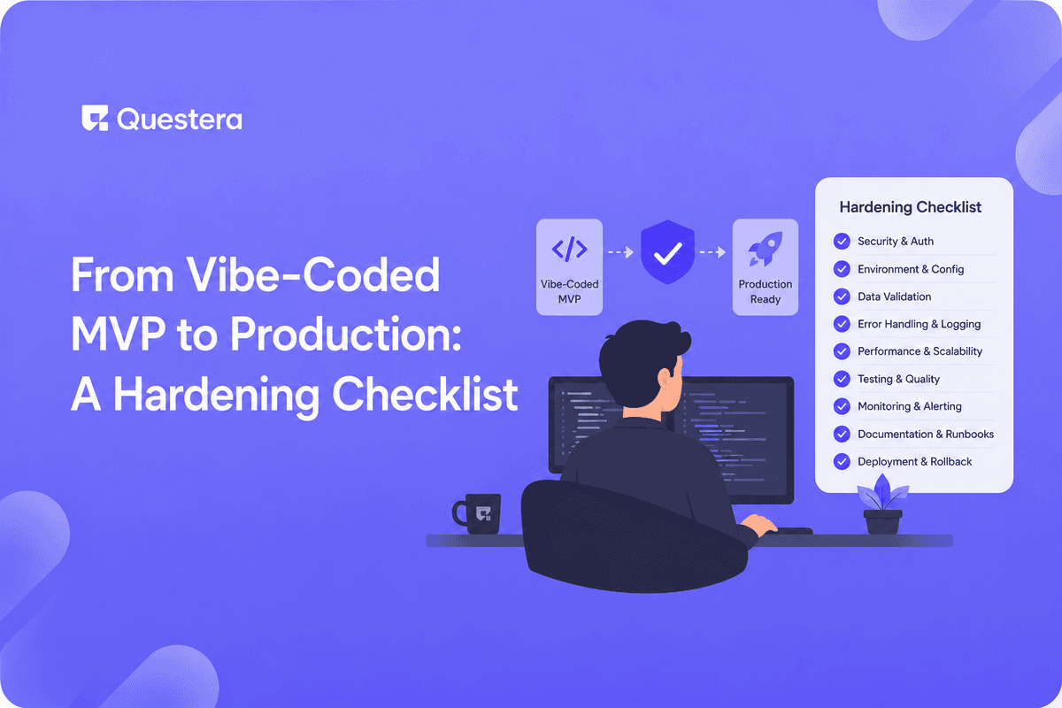 Vibe-coded MVP to production hardening checklist for security and scale in 2026