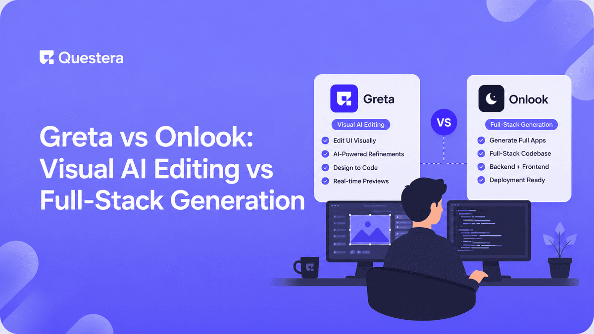 Greta vs Onlook comparison — visual AI editing versus full-stack generation in 2026
