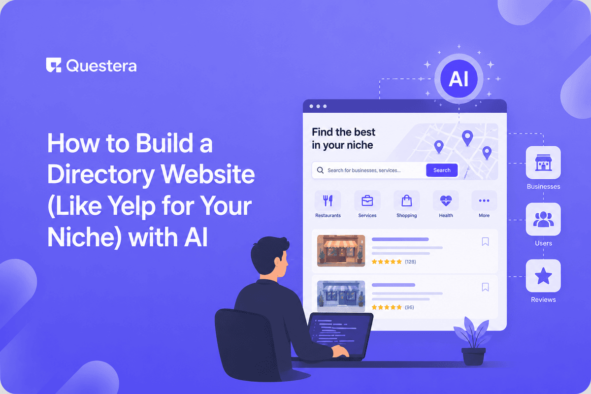 Build a directory website with AI like Yelp for your niche showing listings and search